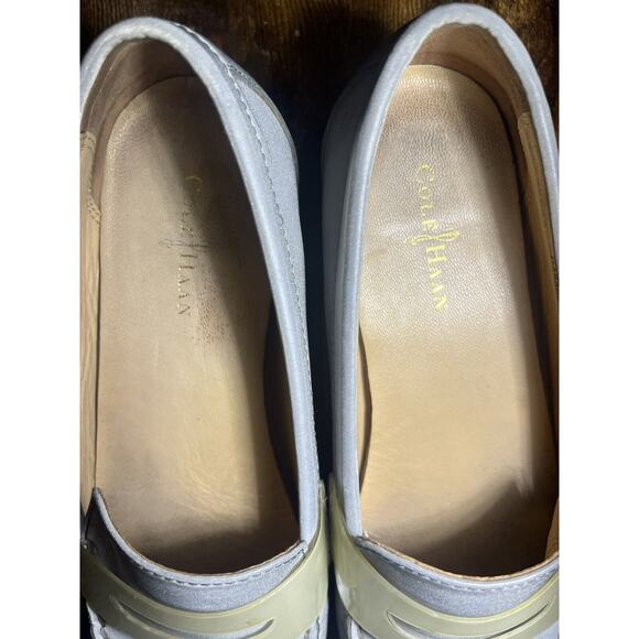 COLE HAAN - Women's Penny Loafer - REFLECTIVE SILVER - Size 7.5 M Slip On - Picture 10 of 12